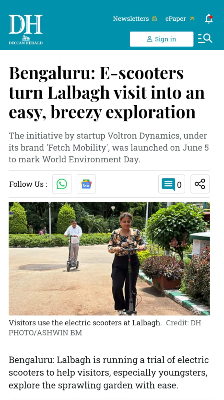 Deccan Herald - Fetch Bikes